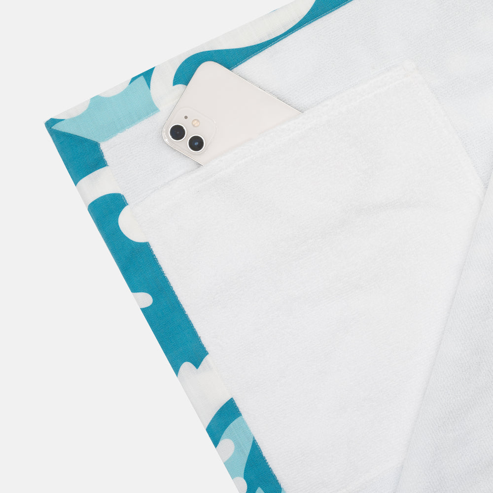Telo Mare in Lino e Spugna | Fantasia Capri | Turchese