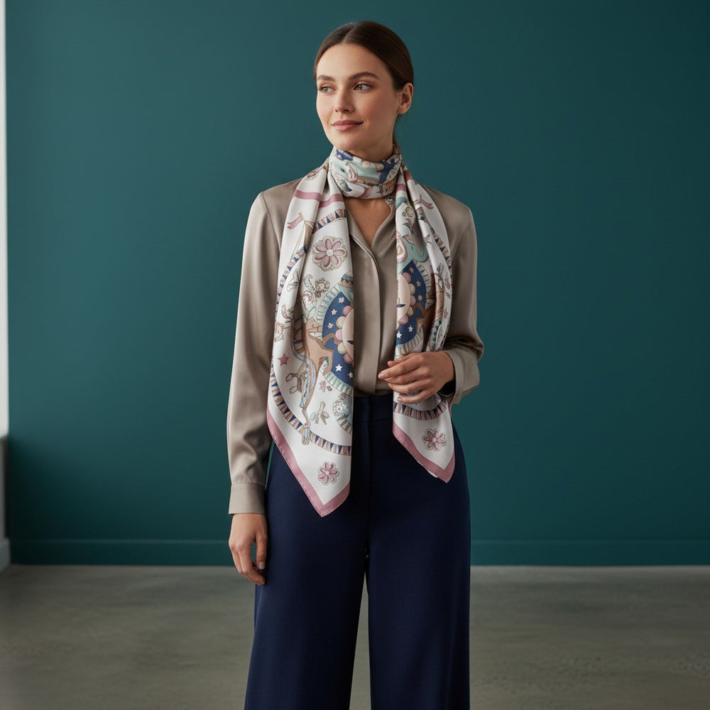 Foulard In Seta Twill 90 Circo delle Meraviglie