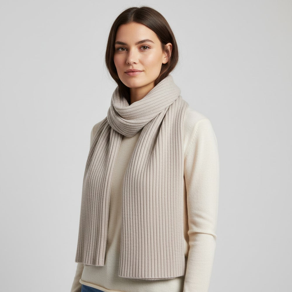 Sciarpa a Coste in 100% Cashmere | Piuma - 105