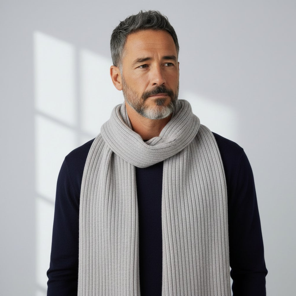 Sciarpa a Coste in 100% Cashmere | Piuma - 105