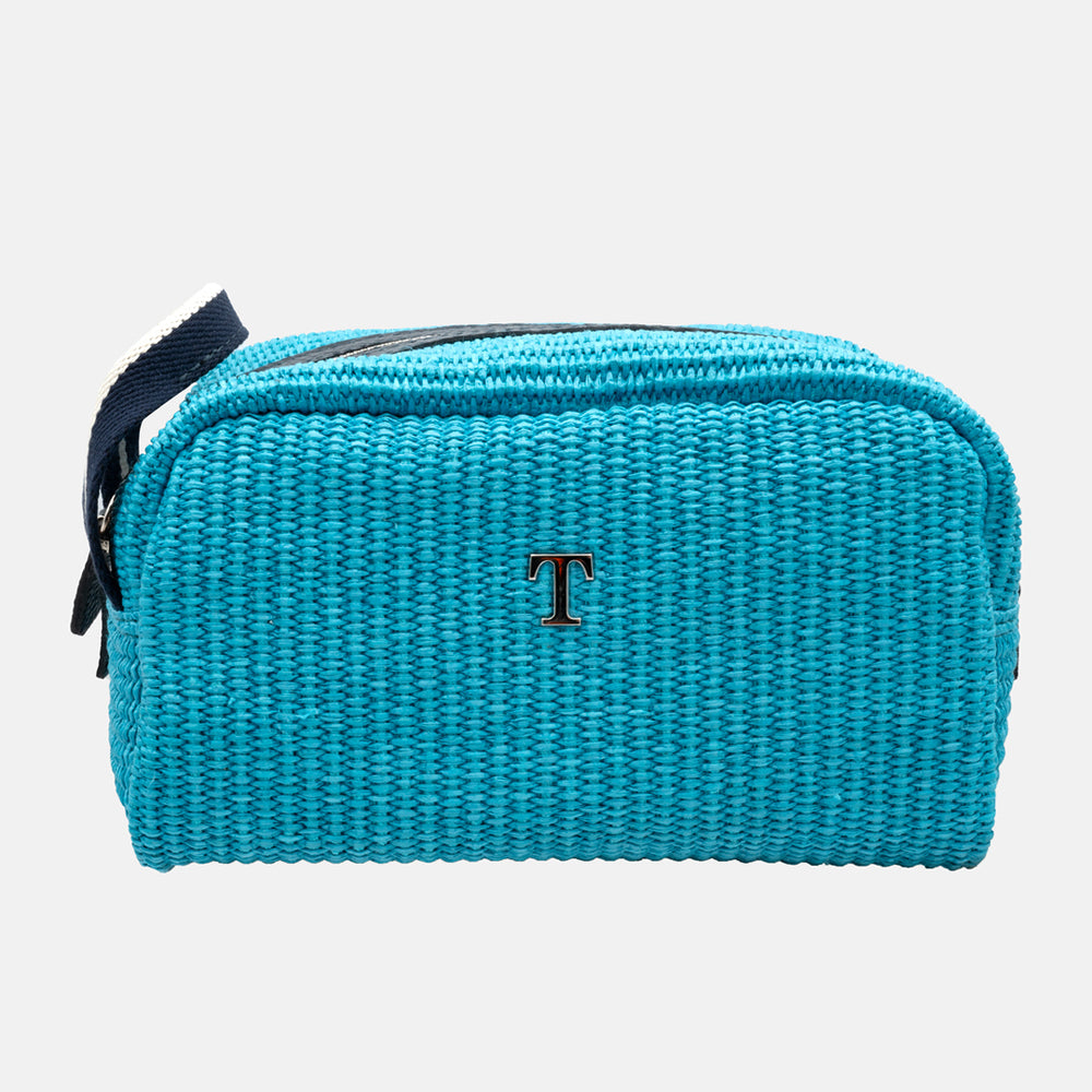 Beauty Case "Pantelleria" in Rafia Intrecciata