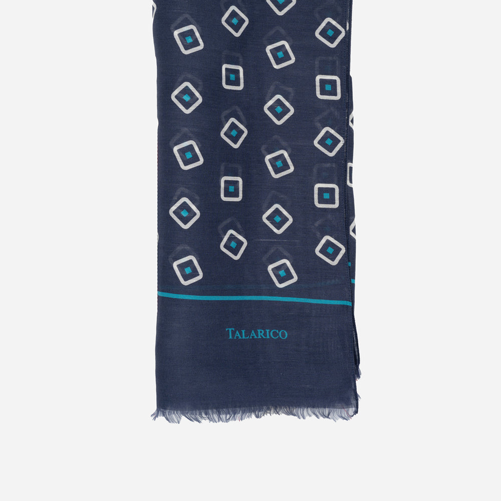 Sciarpa Creta in Puro Lino Blu Celeste | Made in Italy - Uomo