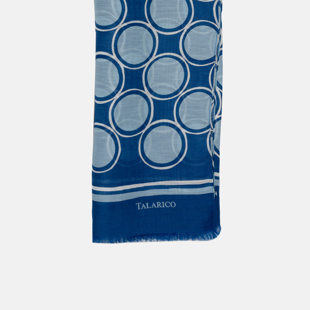 Sciarpa Rodi in Puro Lino Azzurro Celeste | Made in Italy - Uomo