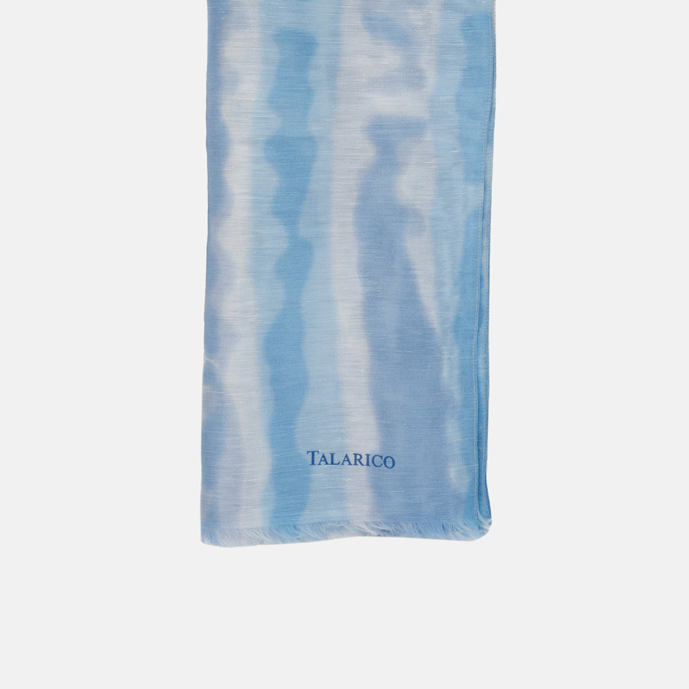 Sciarpa Mykonos in Puro Lino Celeste | Made in Italy - Donna
