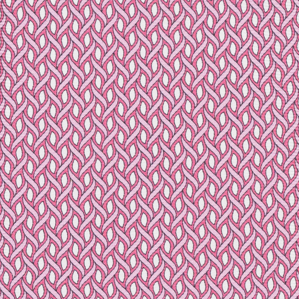 Cravatta 3 pieghe in Seta Fantasia Geometrica, Rosa - M50024