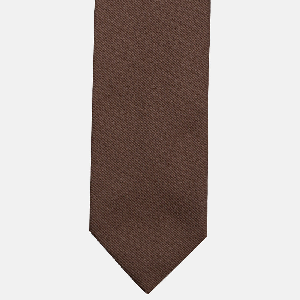 Cravatta in Seta Tinta Unita Reps Marrone - TAL295