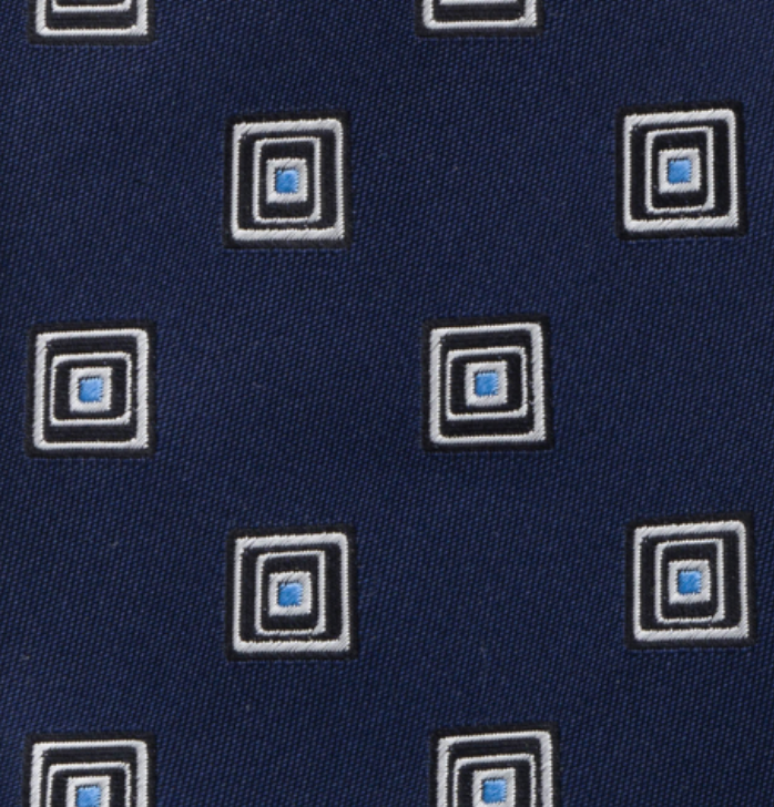 Cravatta Collezione 1999 in Seta Pesante Fantasia Geometrica, Blu Celeste JD08