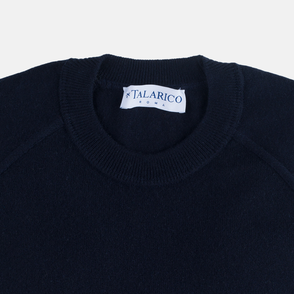 Felpa Girocollo in 100% Cashmere | Colore Notturno - 0806