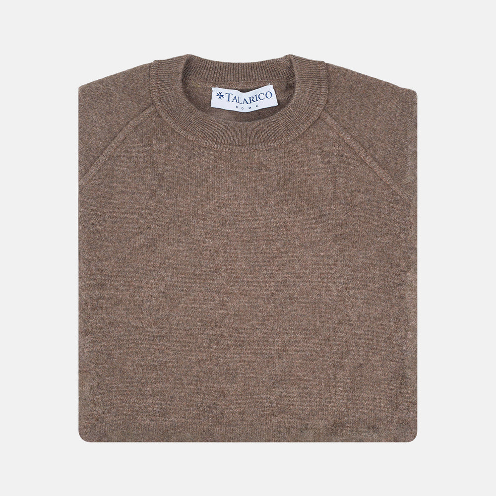 Felpa Girocollo in 100% Cashmere | Colore Brown - 0806