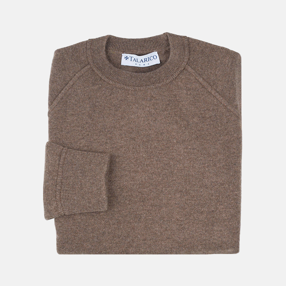 Felpa Girocollo in 100% Cashmere | Colore Brown - 0806
