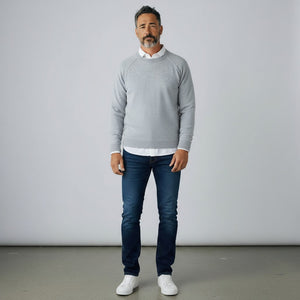 Felpa Girocollo in 100% Cashmere | Colore Grigissimo - 0806