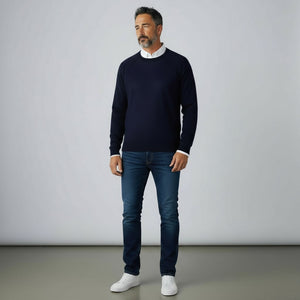 Felpa Girocollo in 100% Cashmere | Colore Notturno - 0806