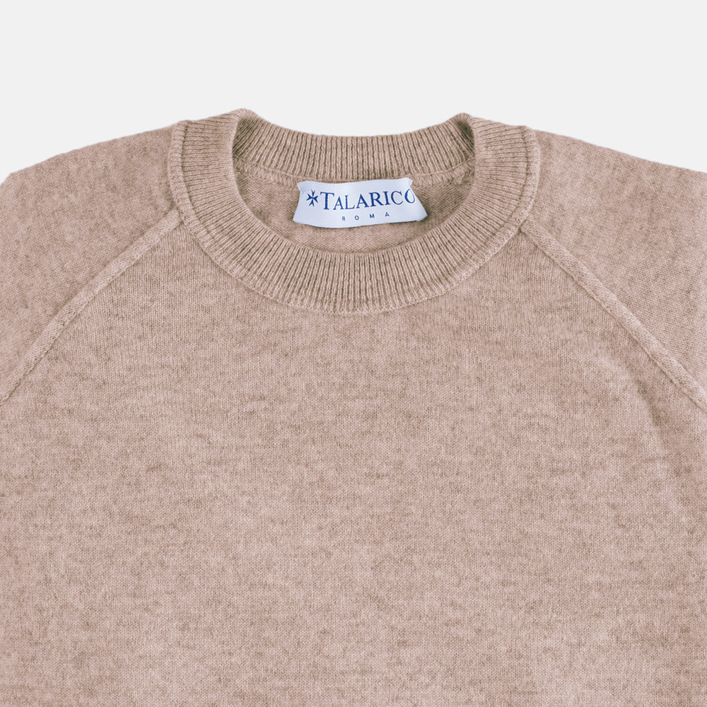 Felpa Girocollo in 100% Cashmere | Colore Silver - 0806