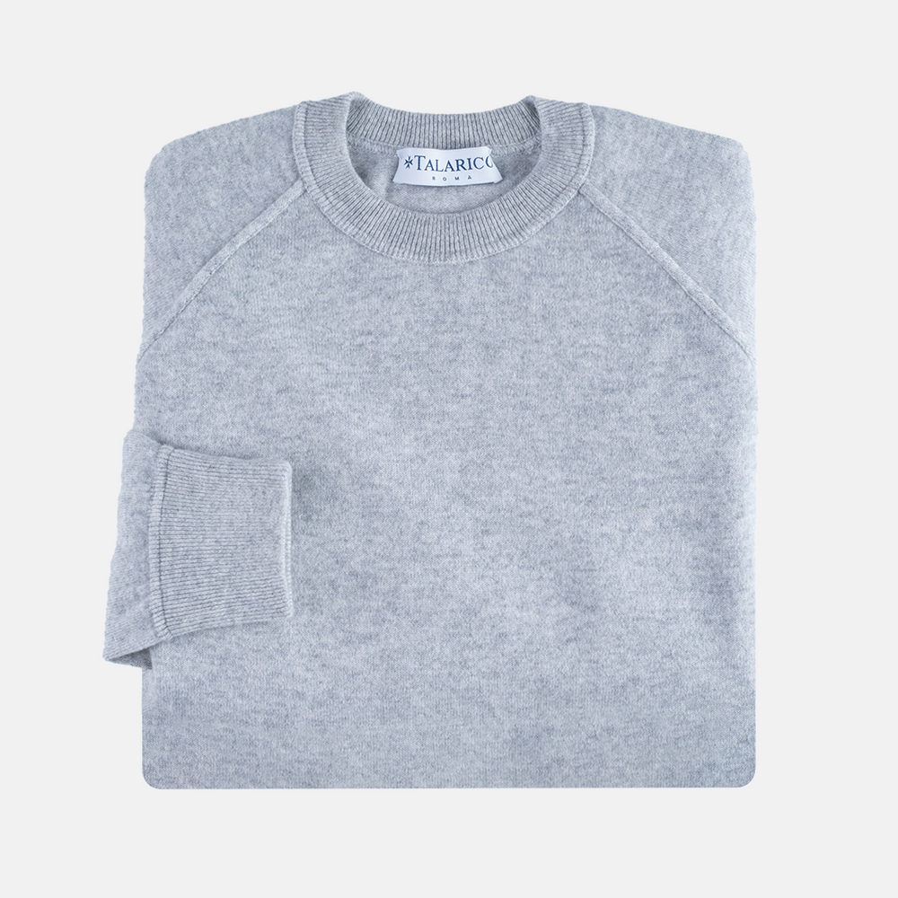 Felpa Girocollo in 100% Cashmere | Colore Grigissimo - 0806