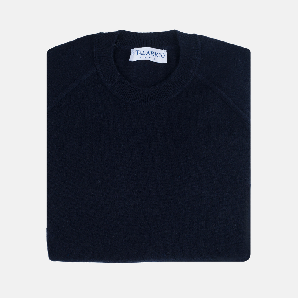 Felpa Girocollo in 100% Cashmere | Colore Notturno - 0806