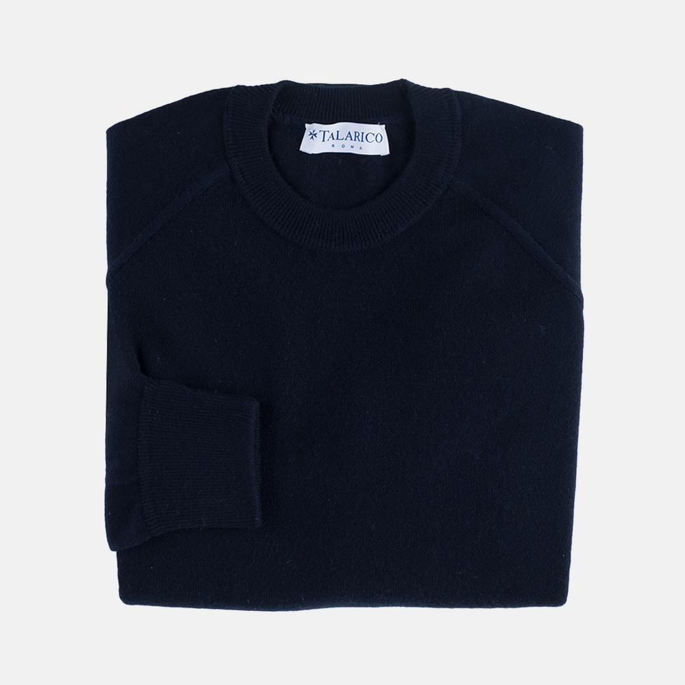 Felpa Girocollo in 100% Cashmere | Colore Notturno - 0806