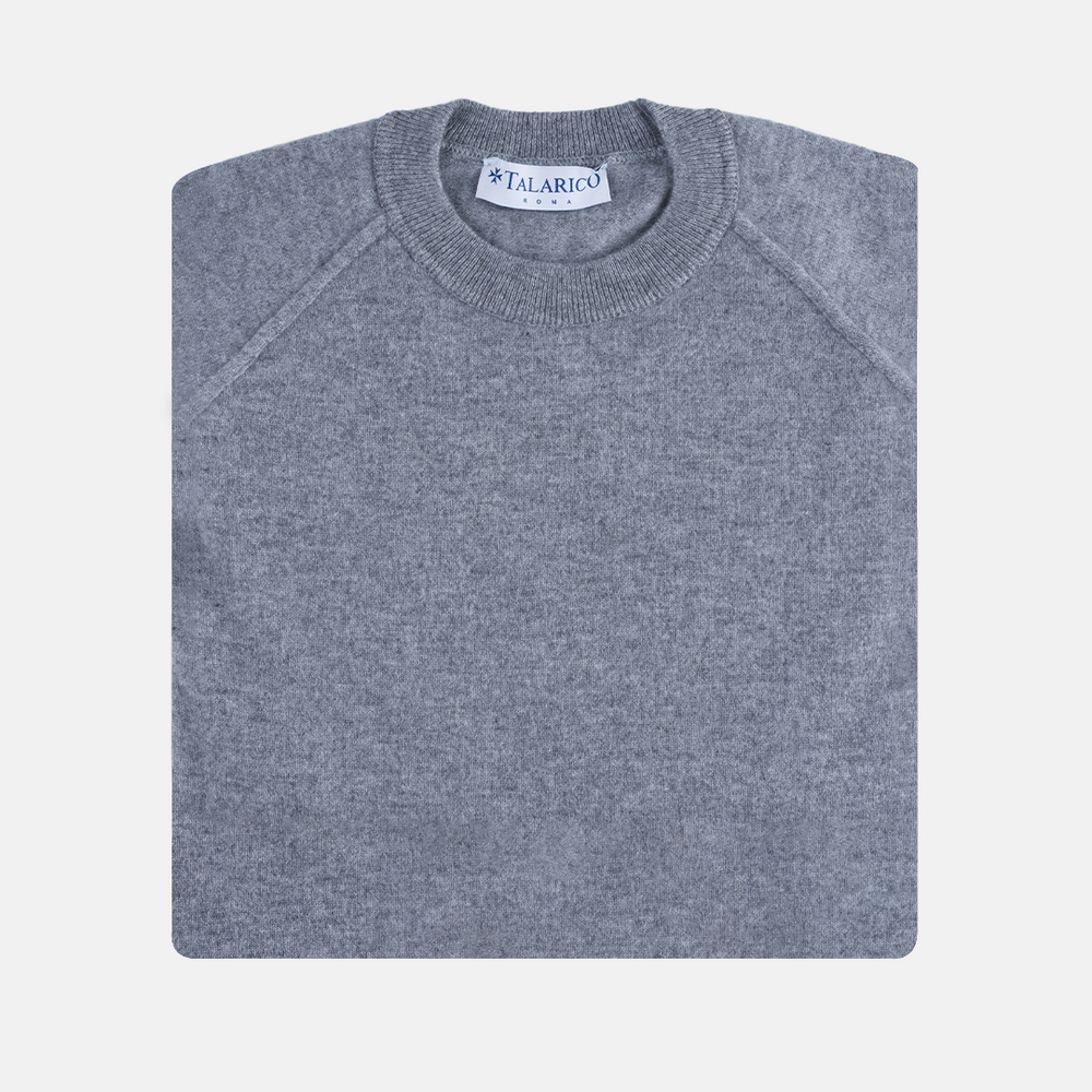 Felpa Girocollo in 100% Cashmere | Colore Gris - 0806