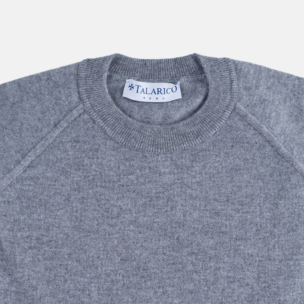 Felpa Girocollo in 100% Cashmere | Colore Gris - 0806