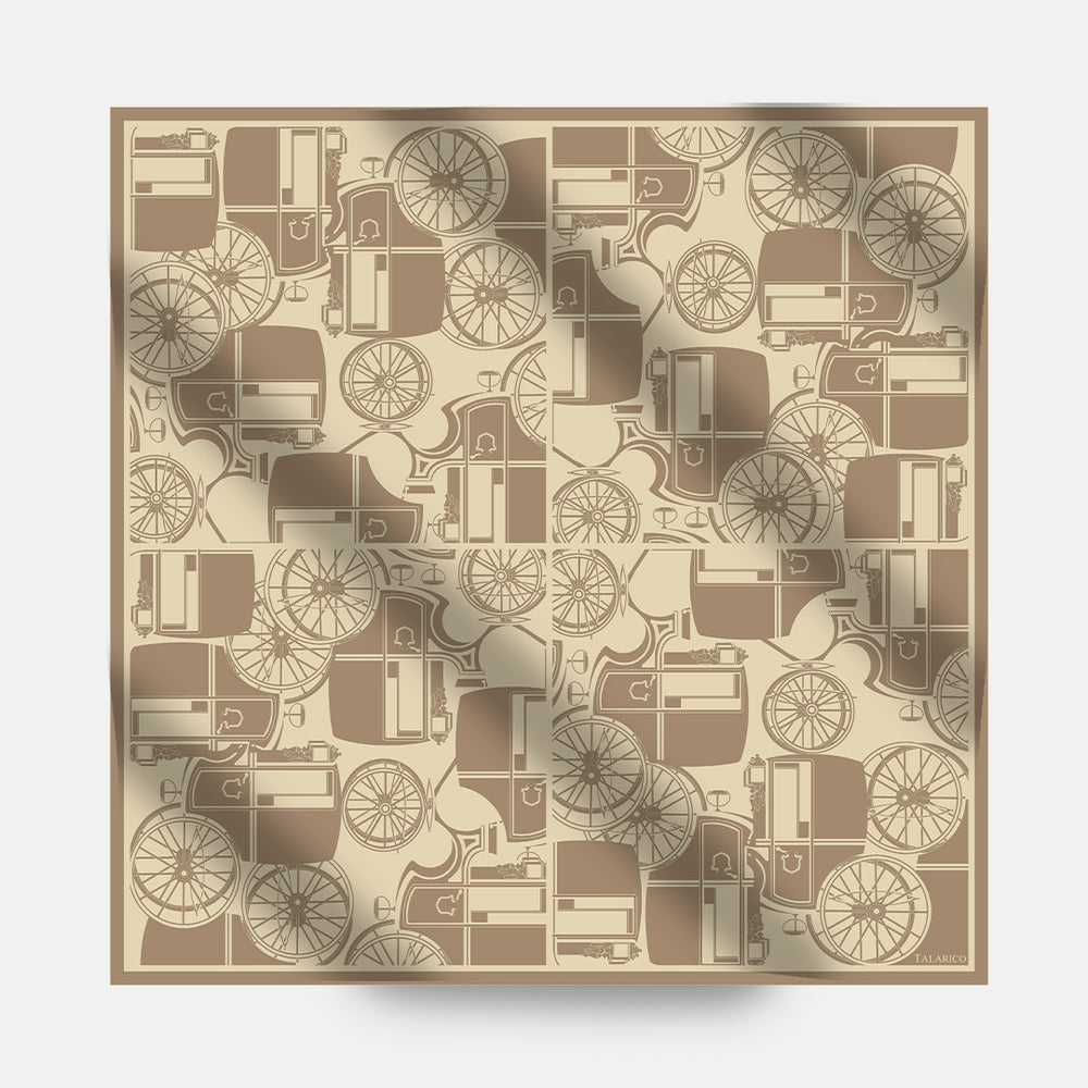 90's Twill Silk Scarf Elegance in Motion