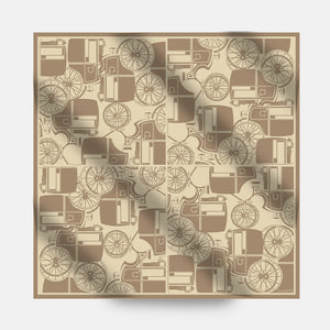 90's Twill Silk Scarf Elegance in Motion