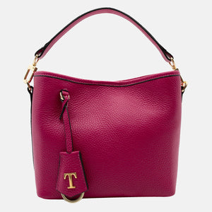 Borsa T-Rush in pelle martellata