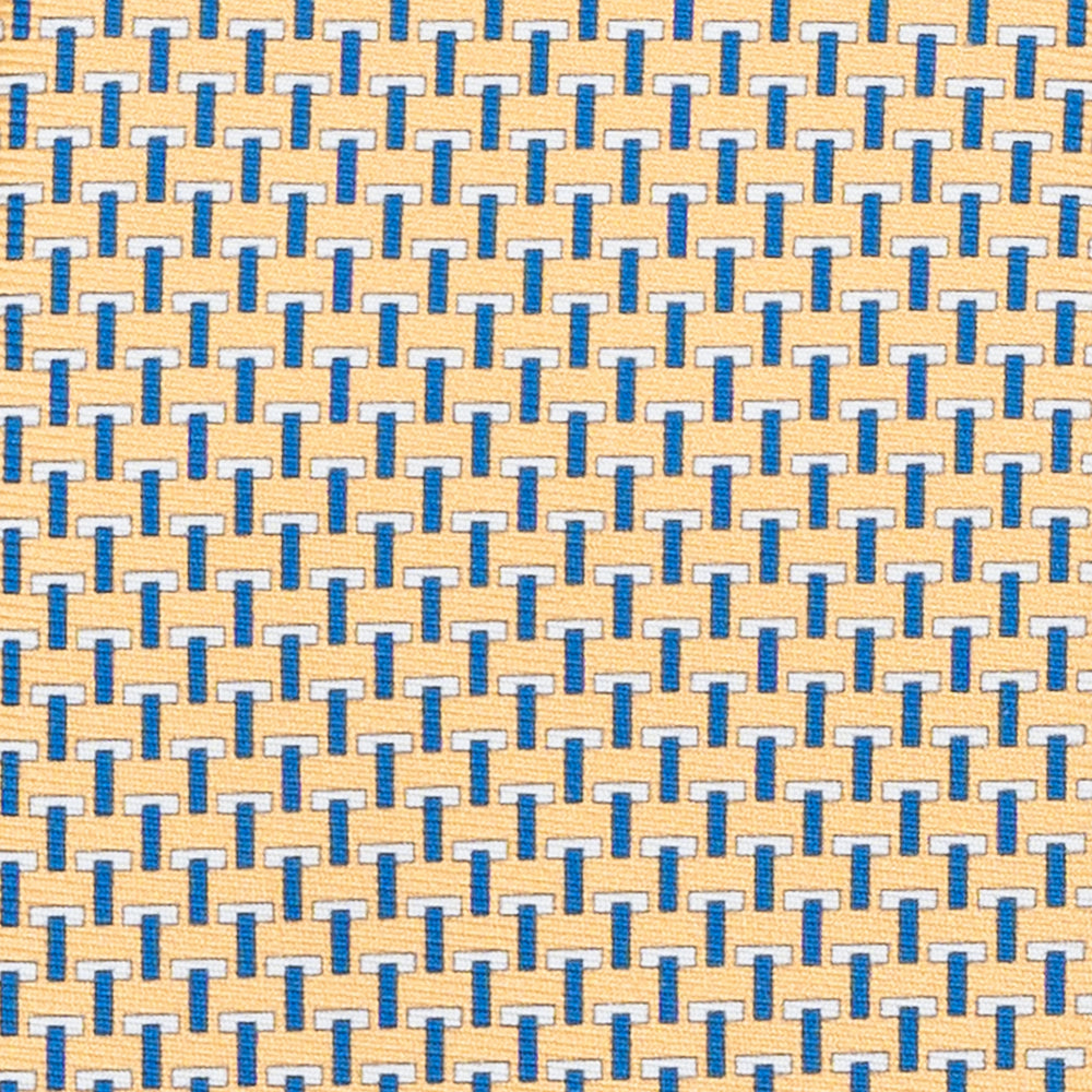 Cravatte 3 pieghe seta T Iconica Giallo Blu