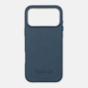 Custodia Rigida in Pelle per iPhone 17 Pro Max | Eccellenza su Grande Scala | Blu