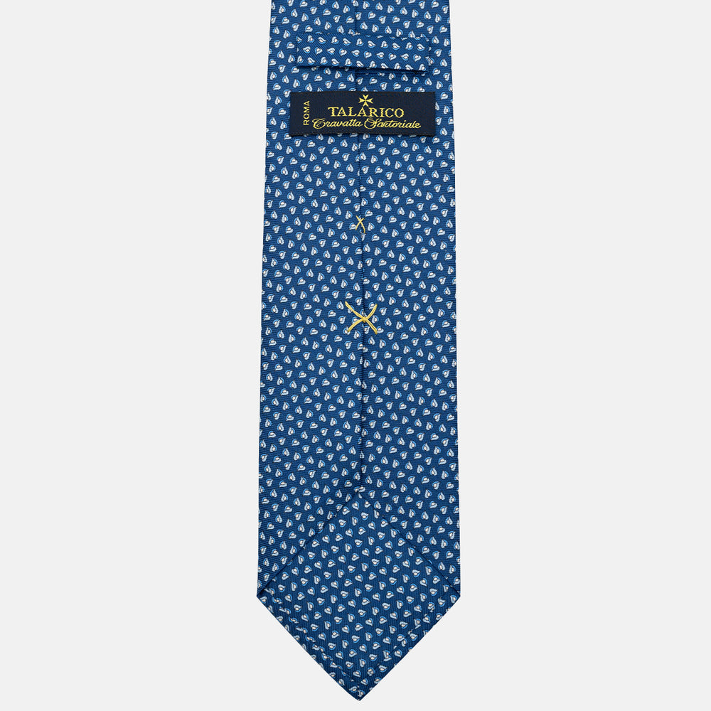 3-Fold Silk Tie, Micro Pattern, Light Blue - JA056125-13