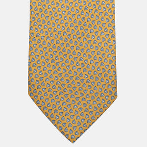 3-Fold Silk Tie, Micro Pattern, Yellow - JA056125-8