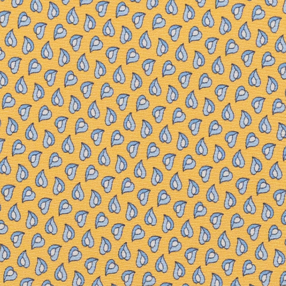 3-Fold Silk Tie, Micro Pattern, Yellow - JA056125-8