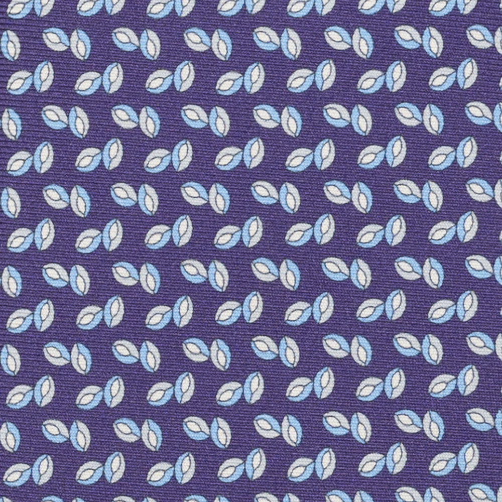3-Fold Silk Tie, Micro Pattern, Purple - JA056336-10