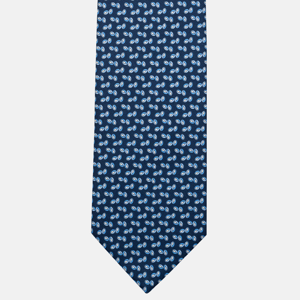 3-Fold Silk Tie, Micro Pattern, Light Blue - JA056336-11
