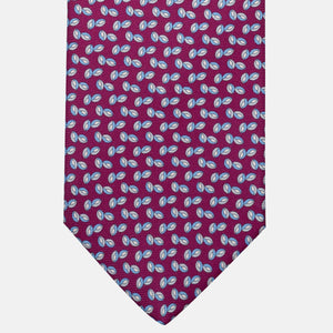 3-Fold Silk Tie, Micro Pattern, Magenta - JA056336-12