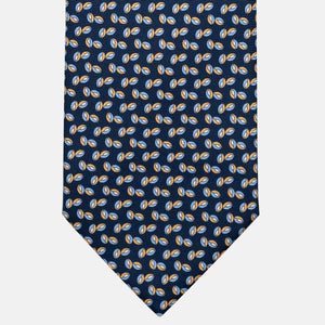 3-Fold Silk Tie, Micro Pattern, Blue Ochre - JA056336-13