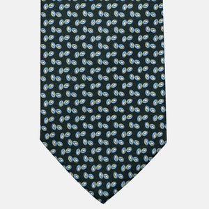 3-Fold Silk Tie, Micro Pattern, Green - JA056336-5