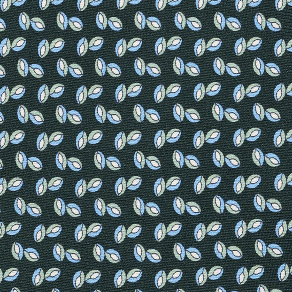 3-Fold Silk Tie, Micro Pattern, Green - JA056336-5