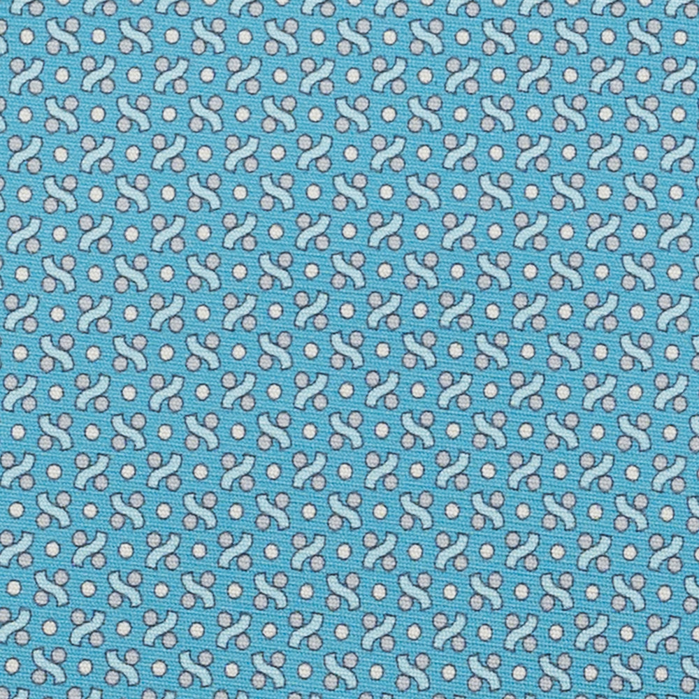 3-Fold Silk Tie, Geometric Pattern, Pool - JA056664-6