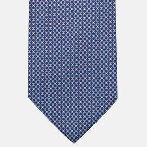 3-Fold Silk Tie, Chain Pattern, Purple - JA056672-7