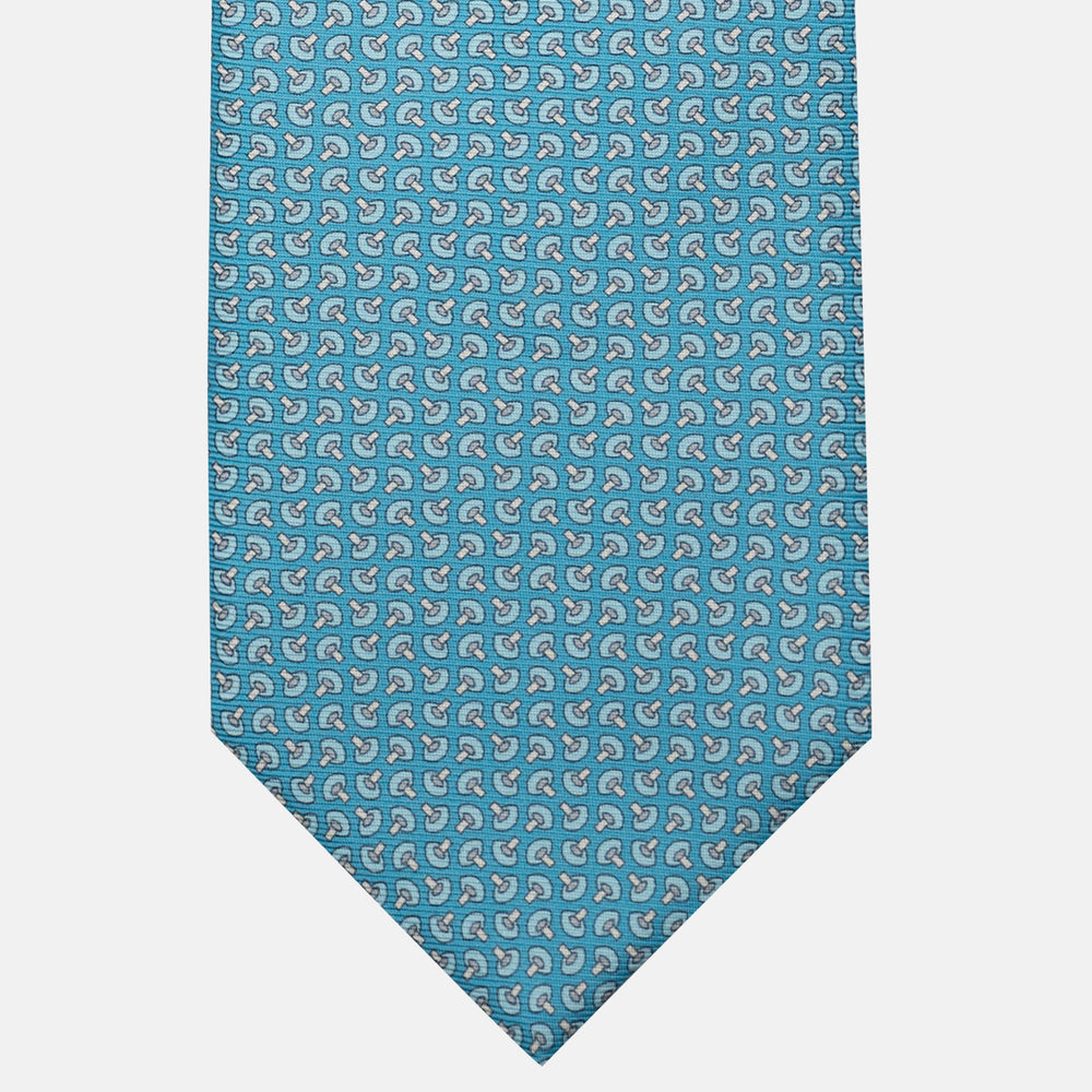 3-Fold Silk Tie, Micro Pattern, Pool - JA056676-12