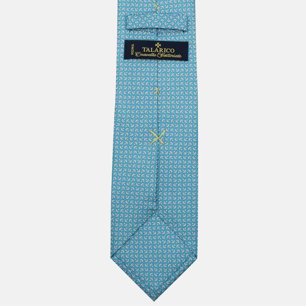 3-Fold Silk Tie, Micro Pattern, Pool - JA056676-12