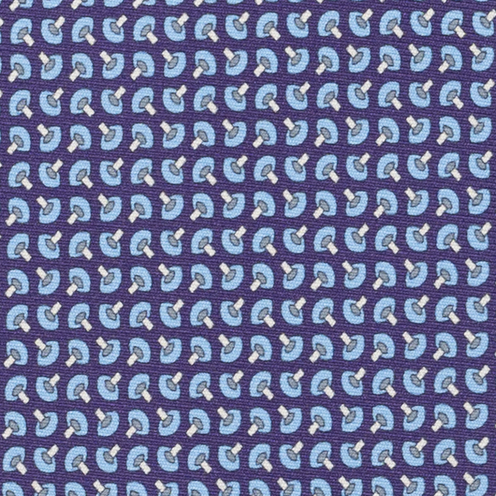 3-Fold Silk Tie, Micro Pattern, Purple - JA056676-7
