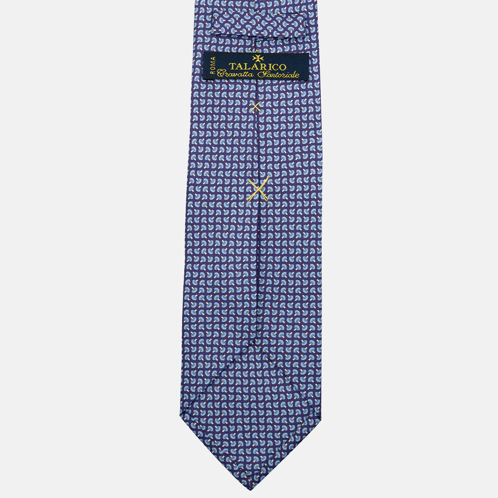3-Fold Silk Tie, Micro Pattern, Purple - JA056676-7