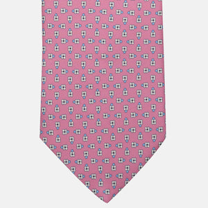 3-Fold Silk Tie, Floral Pattern, Pink - JA057247-6
