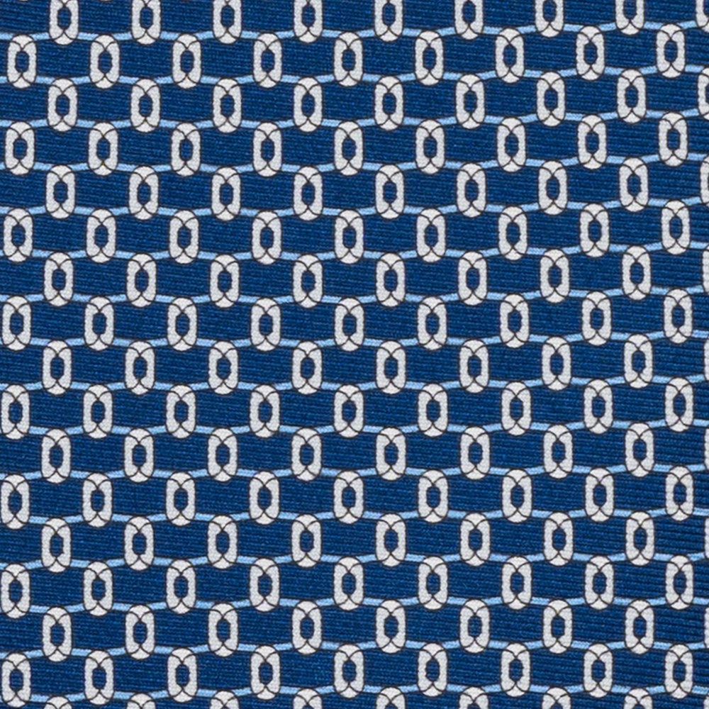3-fold Silk Tie, Geometric Pattern, Light Blue - JA058625_7 T