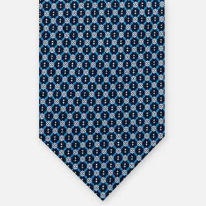 3-Fold Silk Tie, Micro Pattern, Light Blue - JA058626_7 T