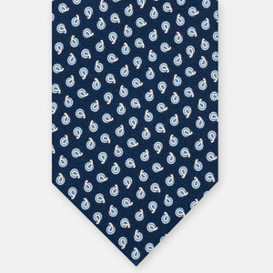 3-fold Silk Tie, Micro Pattern, Sky Blue - JA058631_3 T