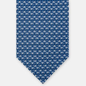 3-Fold Silk Tie, Geometric Pattern, Light Blue - JA058633_1 T