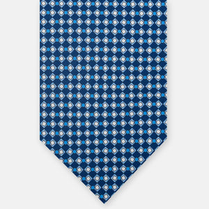 3-fold Silk Tie, Geometric Pattern, Light Blue - JA058634_1 T