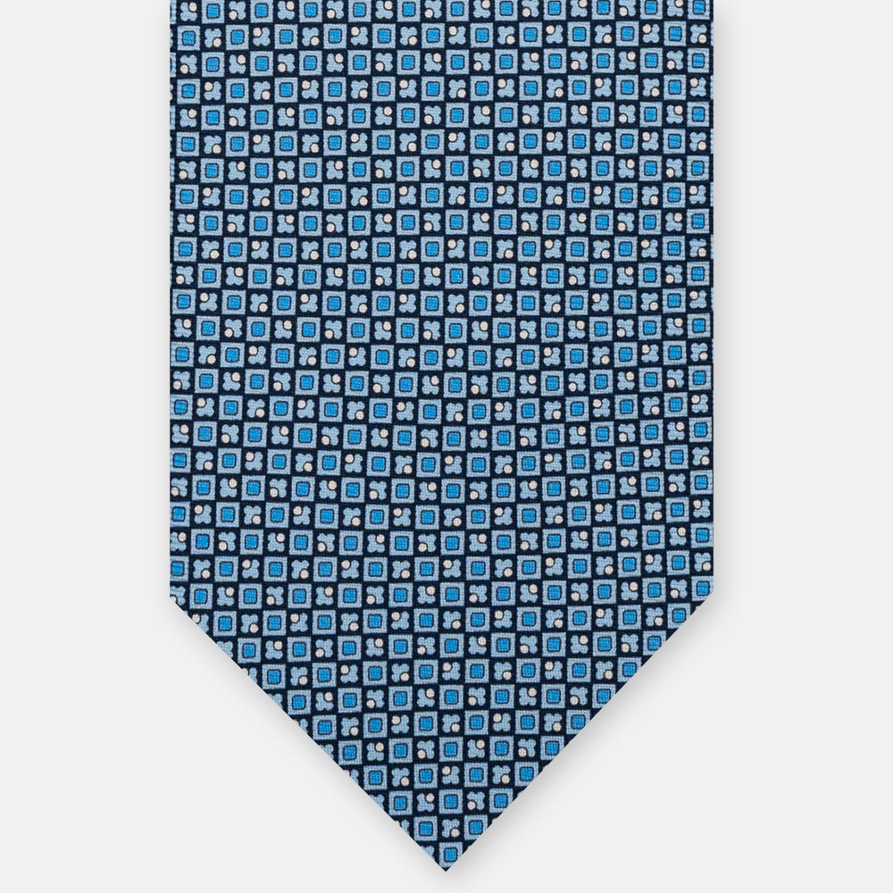 3-Fold Silk Tie, Micro Pattern, Sky Blue - JA059576_7 T