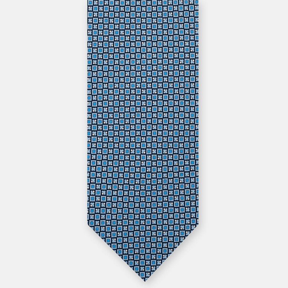 3-Fold Silk Tie, Micro Pattern, Sky Blue - JA059576_7 T